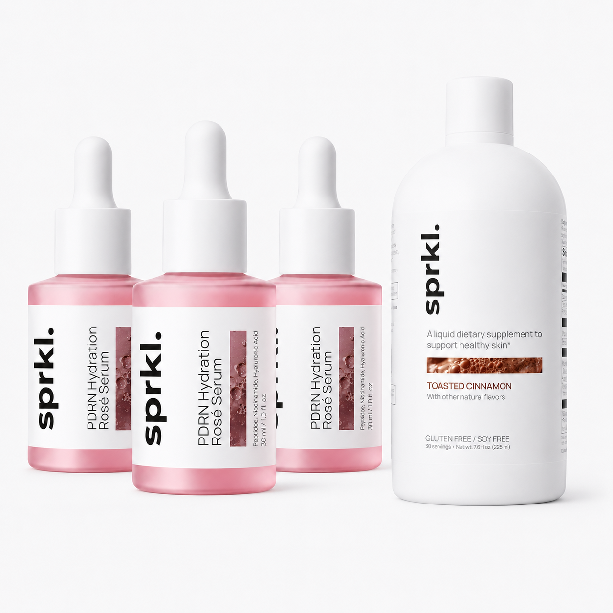 PDRN Hydration Rosé Serum Triple Pack + Liquid Collagen Summer Sale